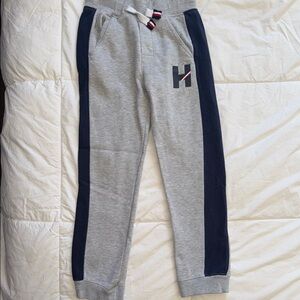 TOMMY HILFIGER Kids Gray and Navy Joggers